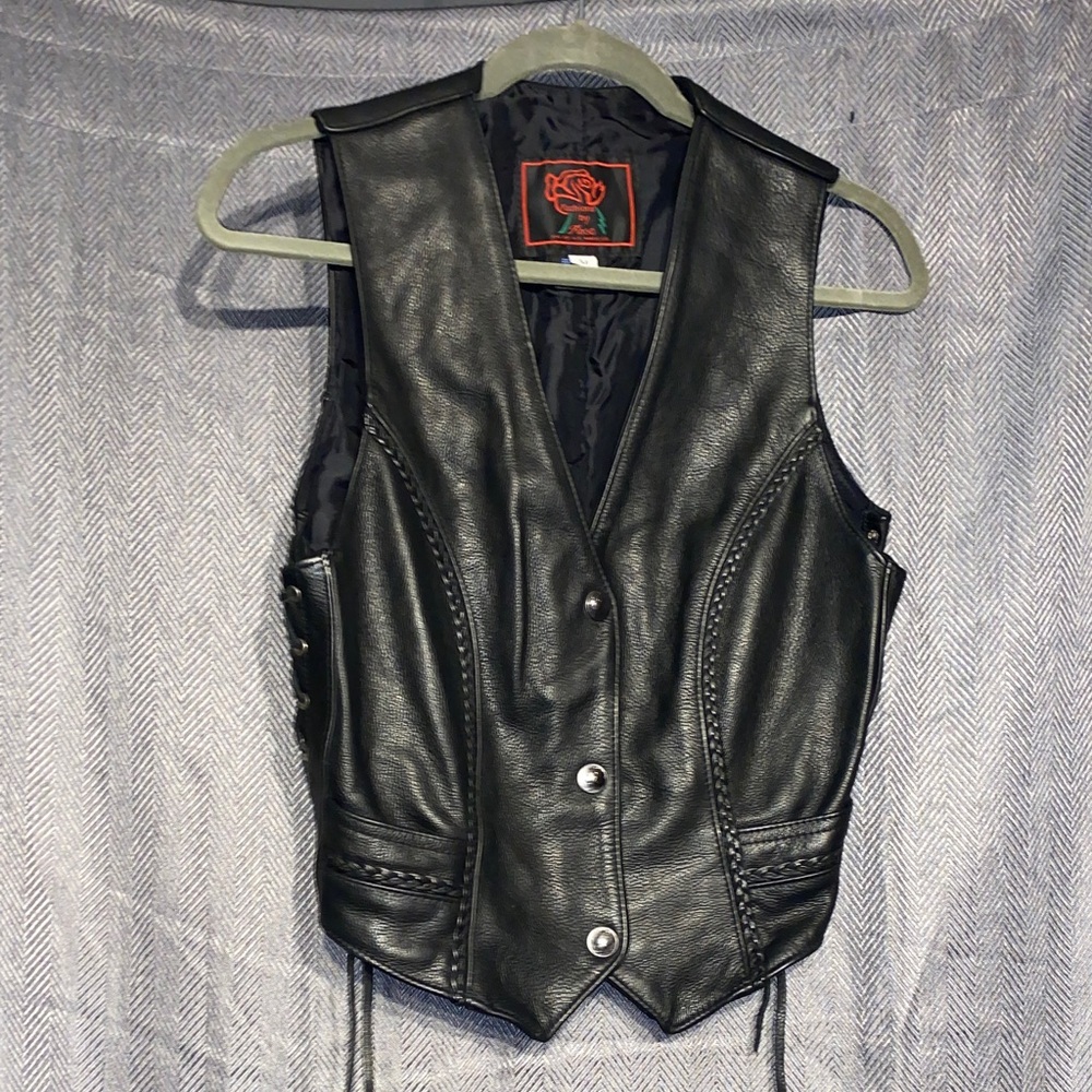 Elegant Black Leather Vest
